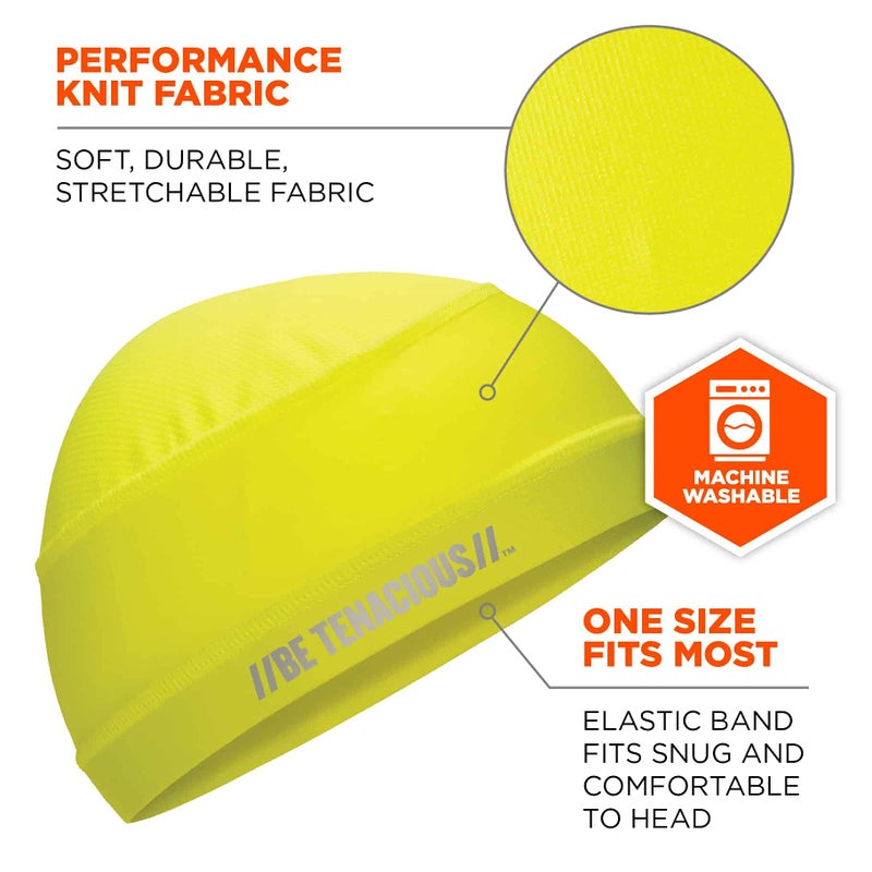 Ergodyne Mens Cooling Skull Cap Tools, Lime - Image 2